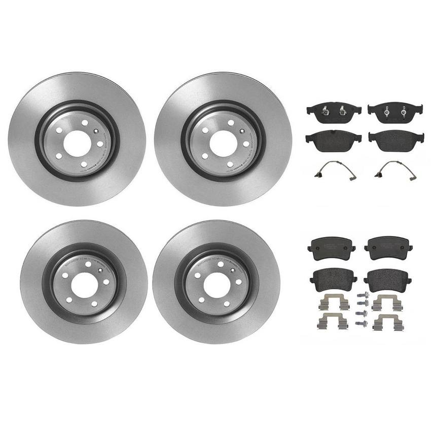 Brembo Brake Pads and Rotors Kit – Front and Rear (345mm/330mm) (Low-Met)