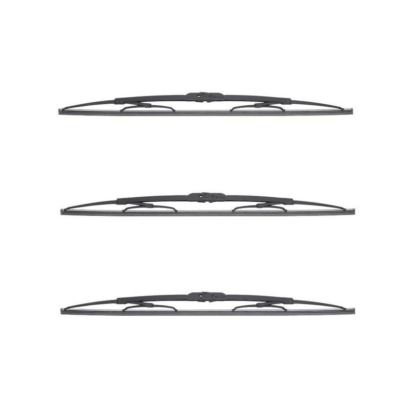 Audi SAAB Windshield Wiper Blade Set – Front and Rear – Bosch MicroEdge 4178439KIT