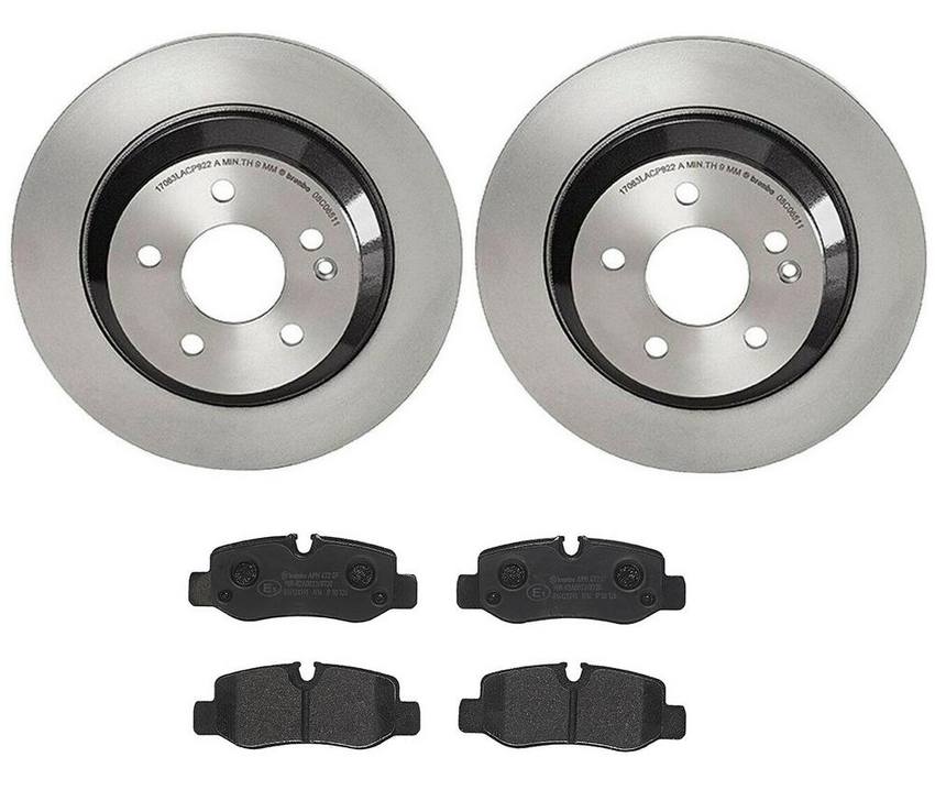 Mercedes Brembo Brakes Kit – Pads and Rotors Rear (300mm) (Low-Met) – Brembo 4180467KIT