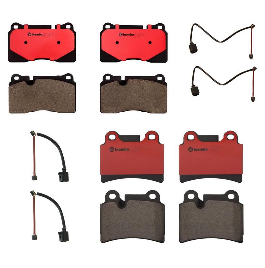 VW Disc Brakes Kit – Pads Front and Rear (Ceramic) 7P6698151F – Brembo 4180535KIT