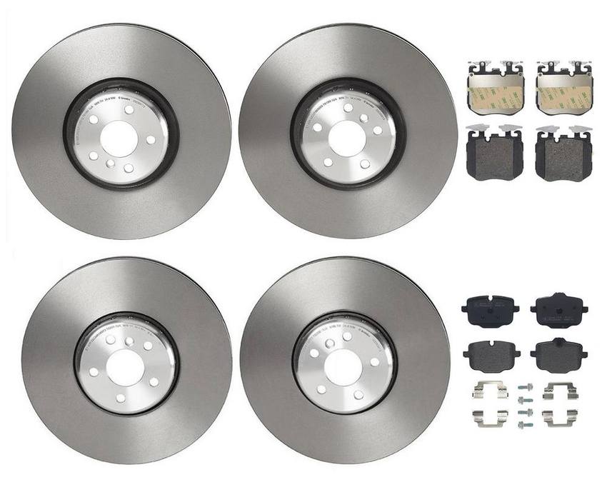 Brembo Brake Pads and Rotors Kit – Front and Rear (395mm/370mm) (Low-Met)