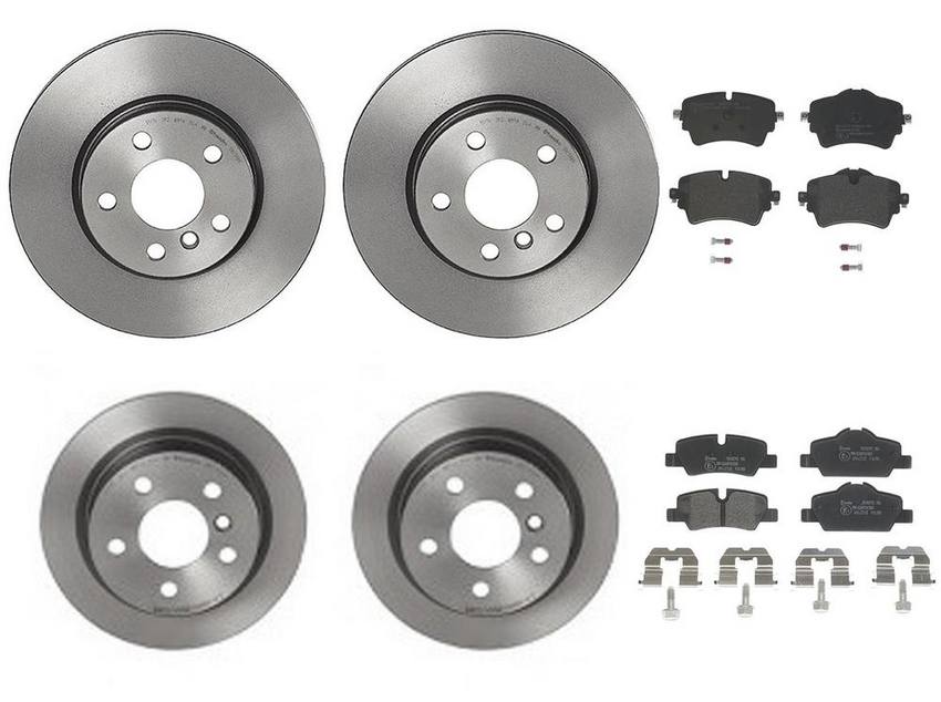 Brembo Brake Pads and Rotors Kit – Front and Rear (294mm/259mm) (Low-Met)