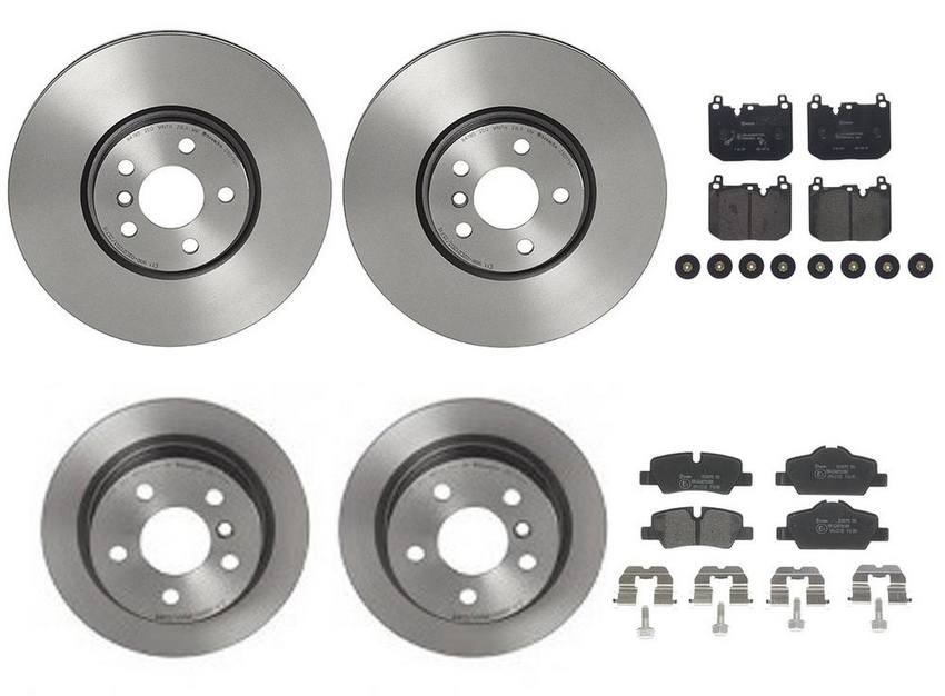 Brembo Brake Pads and Rotors Kit – Front and Rear (335mm/259mm) (Low-Met)