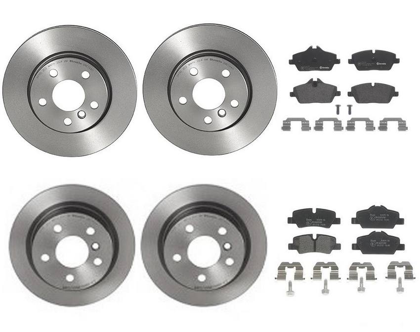 Brembo Brake Pads and Rotors Kit – Front and Rear (280mm/259mm) (Low-Met)