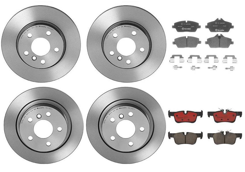 BMW Brembo Brake Kit – Pads &  Rotors Front and Rear (280mm/280mm) (Ceramic) 34216860403 – Brembo 4184392KIT