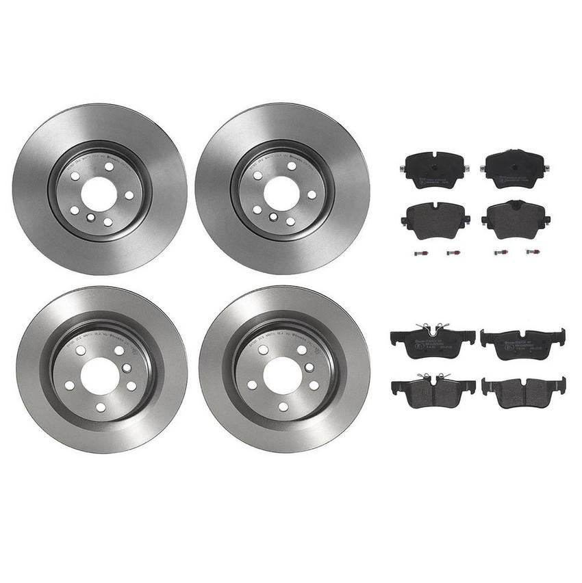 Brembo Brake Pads and Rotors Kit – Front and Rear (330mm/300mm) (Low-Met)