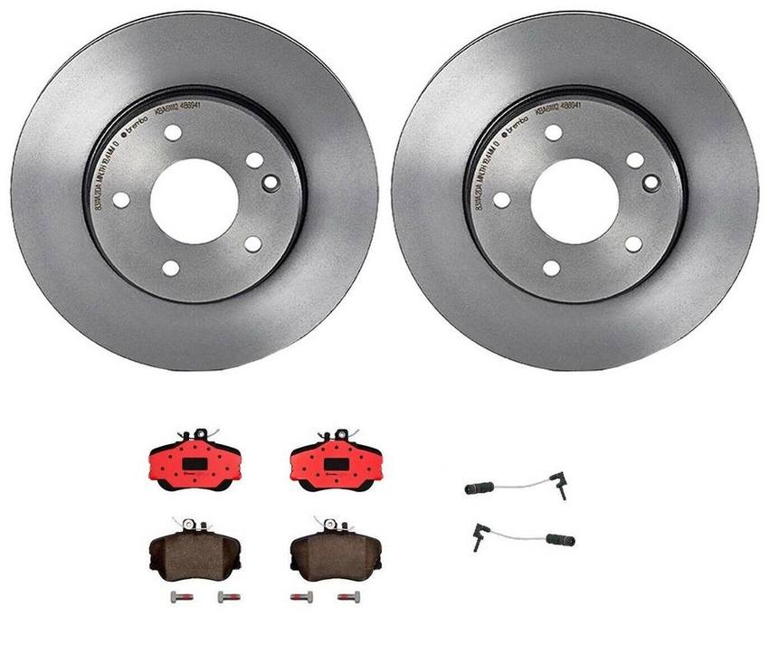 Mercedes Brakes Kit – Brembo Pads and Rotors Front (284mm) (Ceramic) 202421091264 – Brembo 4185736KIT