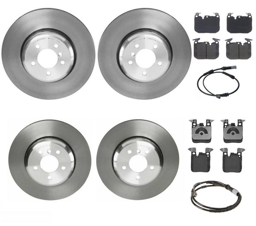 Brembo Brake Pads and Rotors Kit – Front and Rear (370mm/345mm) (Low-Met)