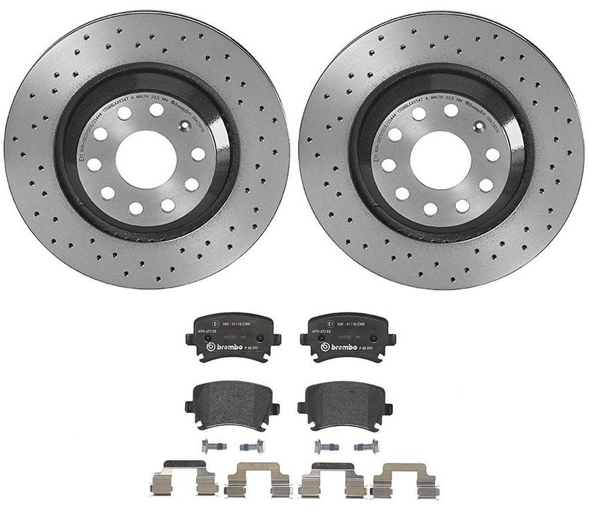 VW Brembo Brakes Kit – Pads and Rotors Rear (310mm) (Low-Met) JZW698451M – Brembo 4189345KIT