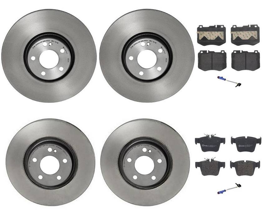 Mercedes Brakes Kit – Pads & Rotors Front and Rear (342mm/320mm) (Low-Met) 1695401617 – Brembo 4189638KIT