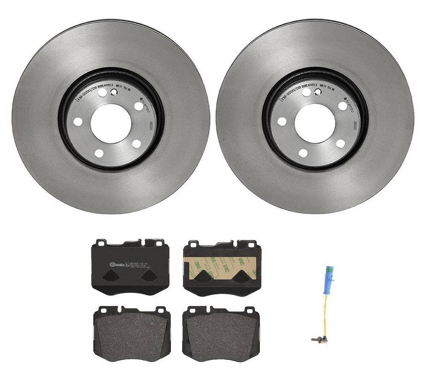 Mercedes Brakes Kit – Brembo Pads and Rotors Front (342mm) (Low-Met) 1695401617 – Brembo 4189729KIT