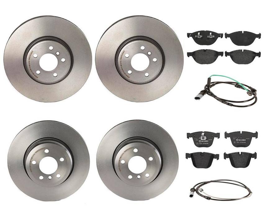 Brembo Brake Pads and Rotors Kit – Front and Rear (365mm/345mm) (Low-Met)