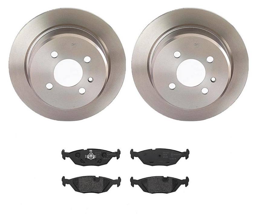 Brembo Brakes Kit – Pads and Rotors Rear (258mm) (Low-Met)