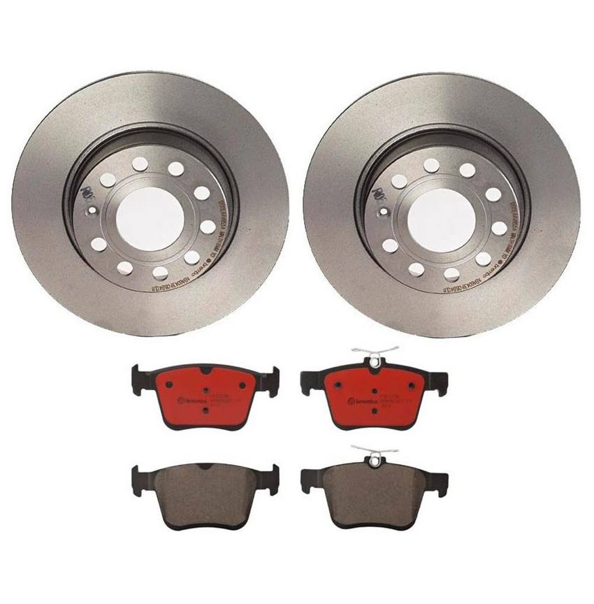 Audi VW Brakes Kit – Pads and Rotors Rear (272mm) (Ceramic) 8V0698451F – Brembo 4189969KIT