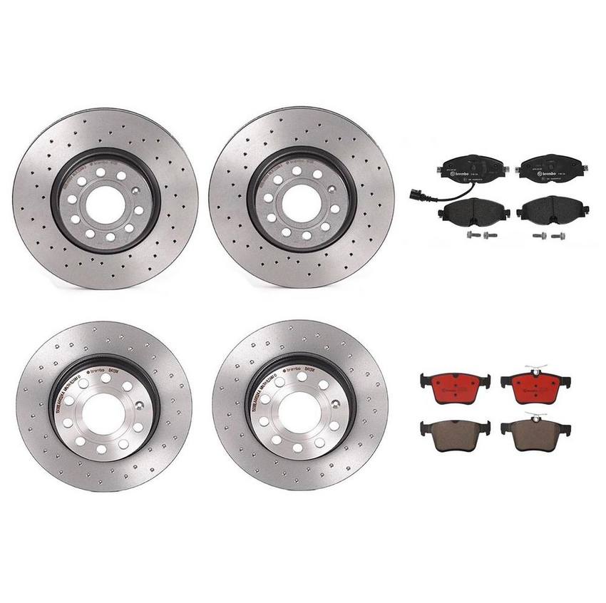 Audi Brake Kit – Pads and Rotors Front and Rear (312mm/272mm) (Ceramic) 8V0698451F – Brembo 4189999KIT