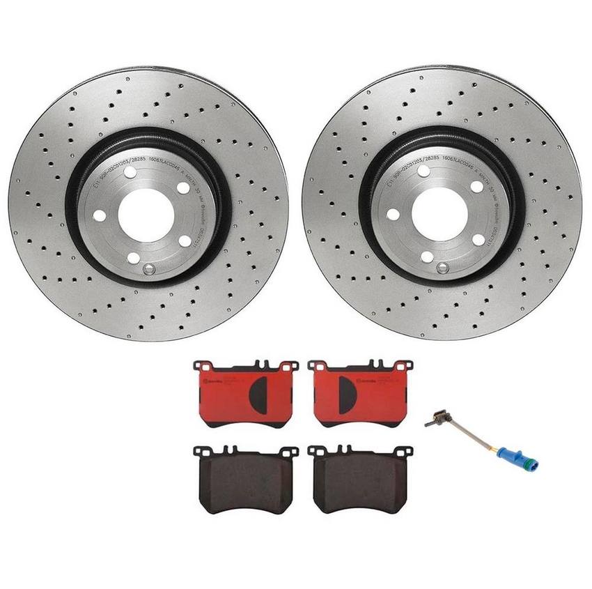 Mercedes Brakes Kit – Brembo Pads and Rotors Front (342mm) (Ceramic) 231421101207 – Brembo 4190171KIT