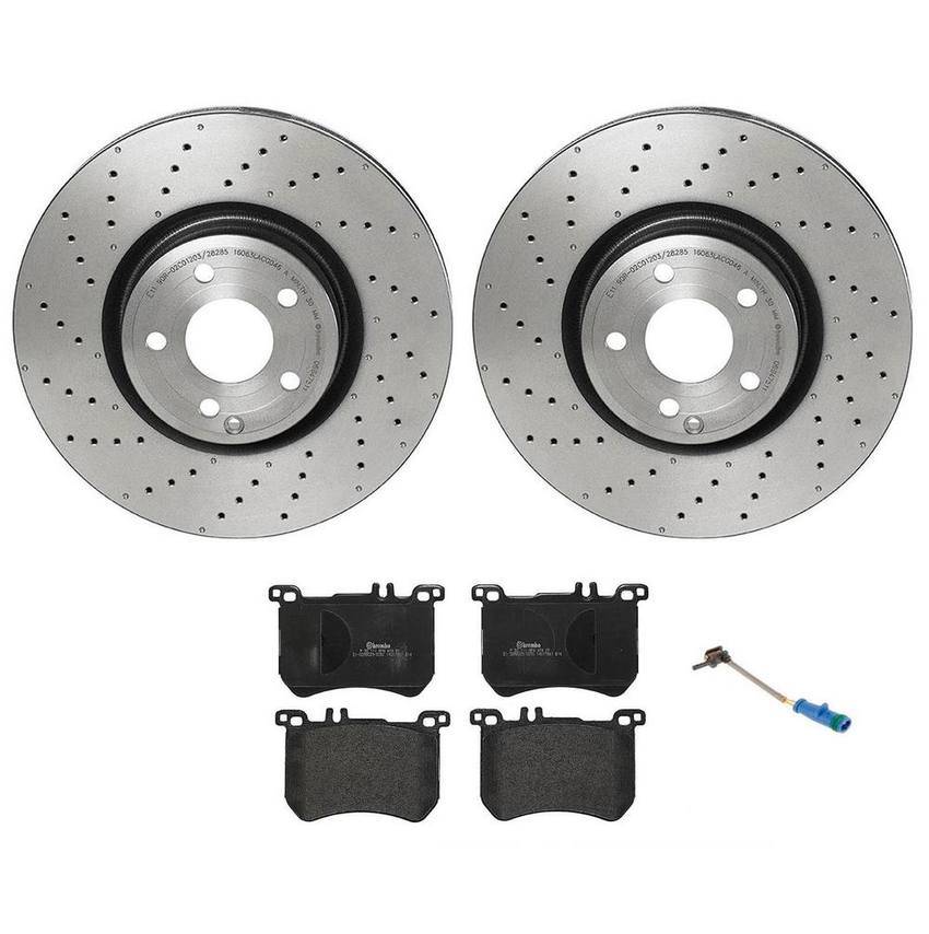 Mercedes Brakes Kit – Brembo Pads and Rotors Front (342mm) (Low-Met) 231421101207 – Brembo 4190181KIT