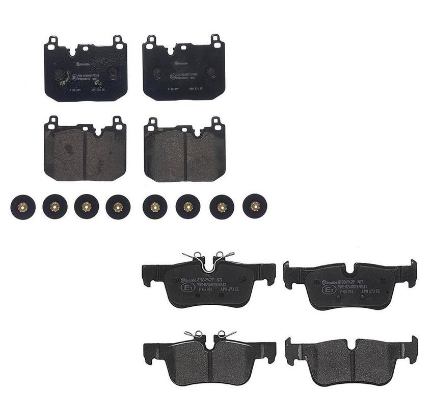 Mini Brembo Disc Brake Pads Kit – Front and Rear (Low-Met) 34216860403 – Brembo 4190386KIT