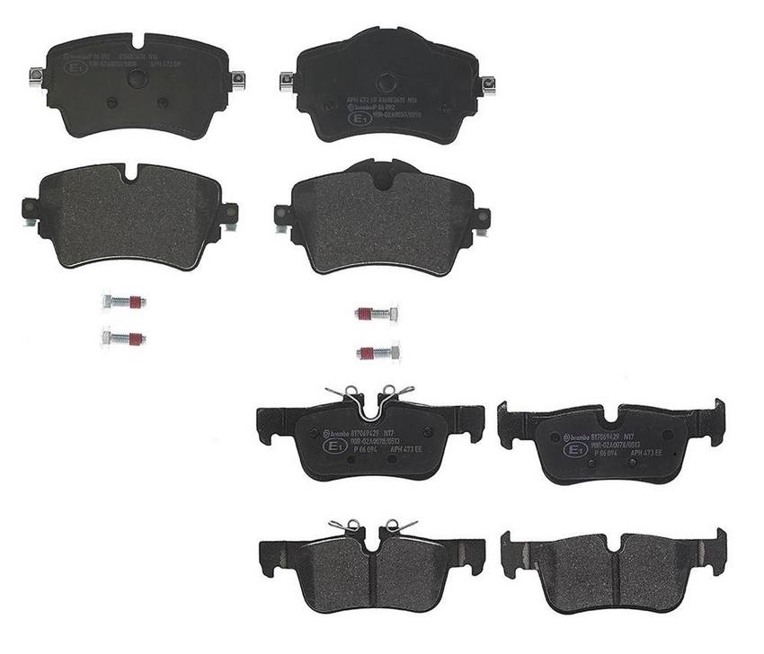 Mini Brembo Disc Brake Pads Kit – Front and Rear (Low-Met) 34216860403 – Brembo 4190419KIT