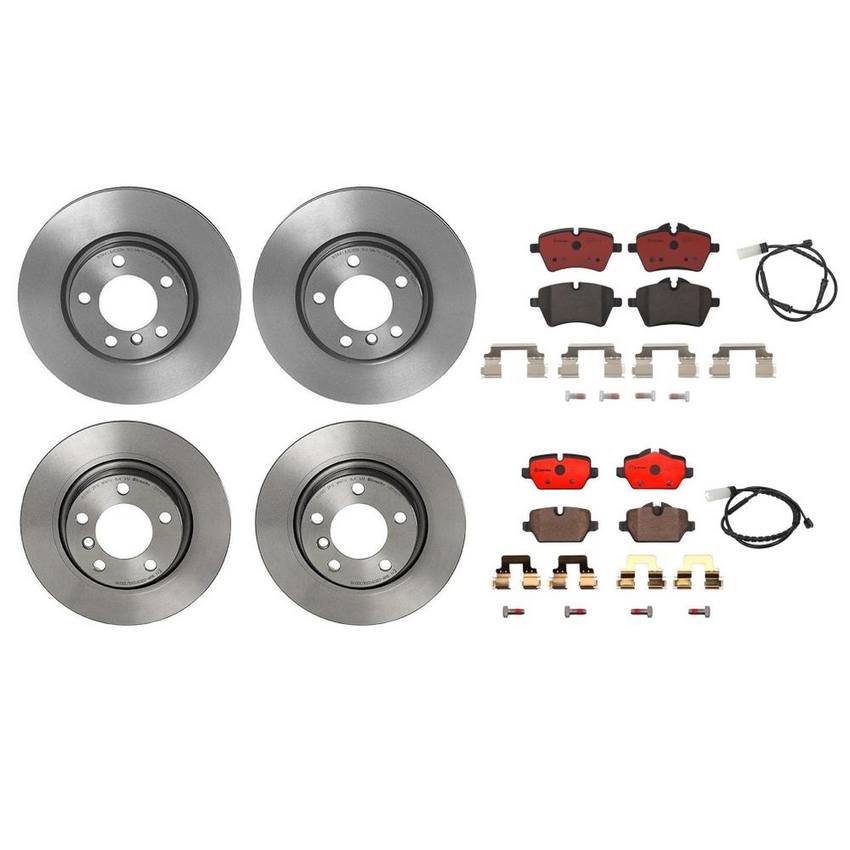 Mini Brakes Kit – Pads & Rotors Front and Rear (307mm/296mm) (Ceramic) 34359804834 – Brembo 4190592KIT