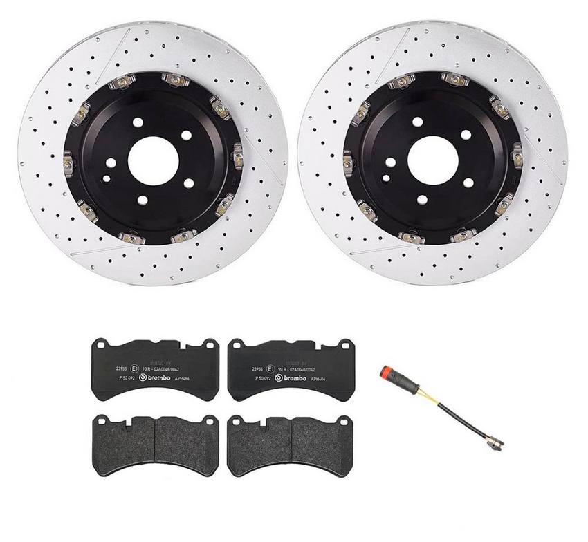 Mercedes Brakes Kit – Brembo Pads and Rotors Front (360mm) (Low-Met) 005420392041 – Brembo 4191387KIT