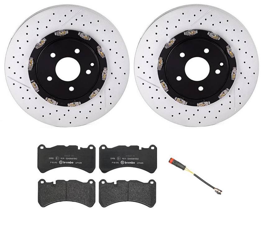 Mercedes Brakes Kit – Brembo Pads and Rotors Front (340mm) (Low-Met) 005420392041 – Brembo 4191390KIT