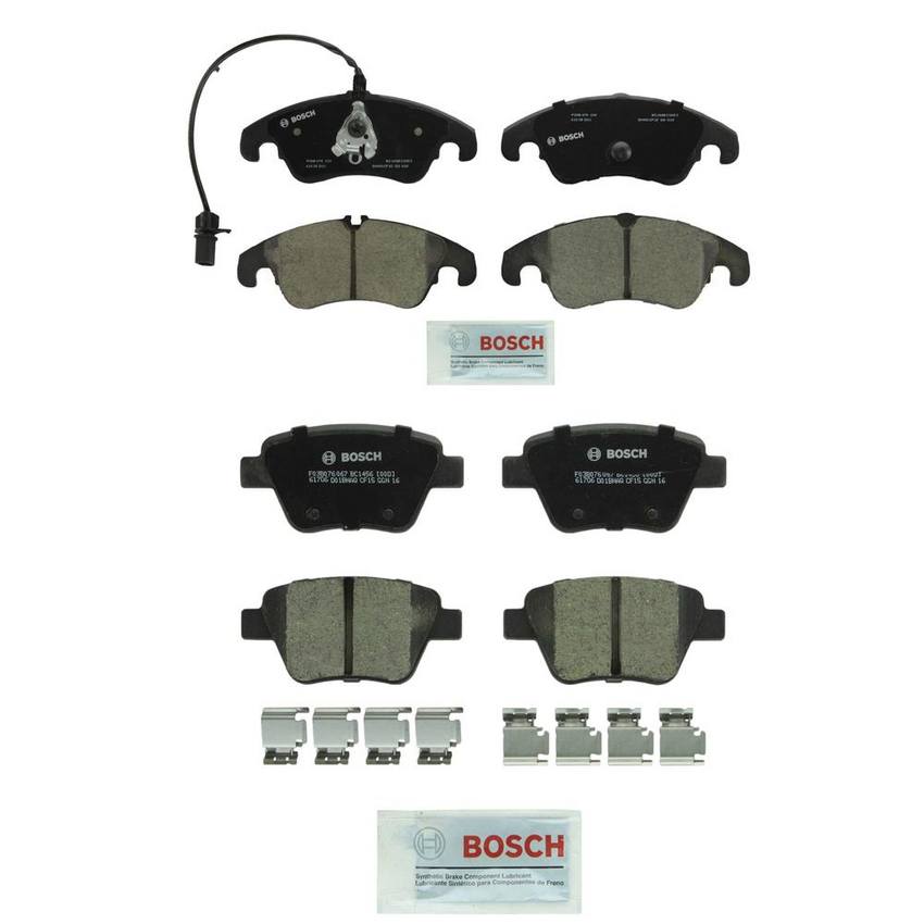 Audi Disc Brake Pad Set Kit – Front and Rear (Ceramic) 4G0698151D