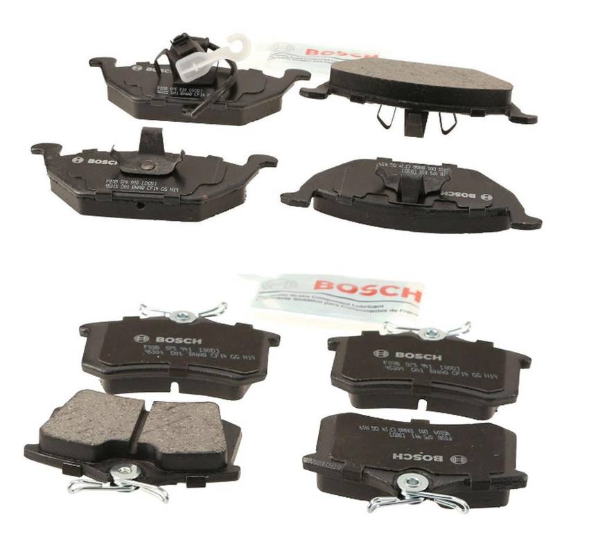 Volkswagen Disc Brake Pad Set Kit – Front and Rear (Ceramic) 1J0698151E