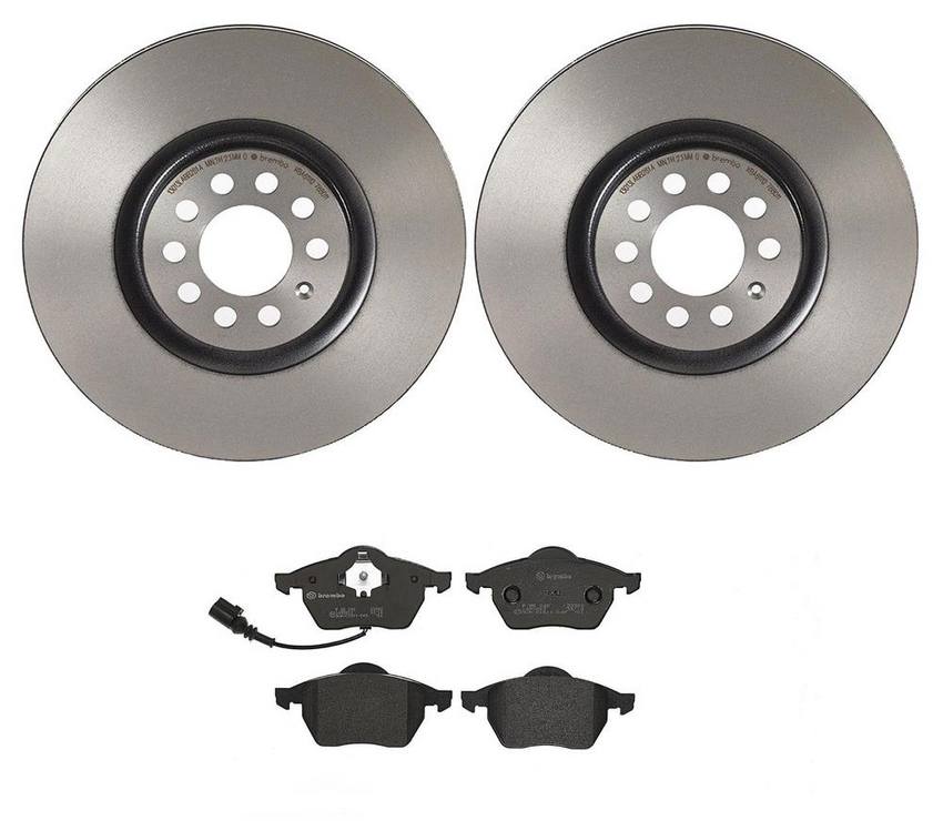 Audi VW Brakes Kit – Pads and Rotors Front (312mm) (Low-Met) 8N0615301A – Brembo 4191619KIT