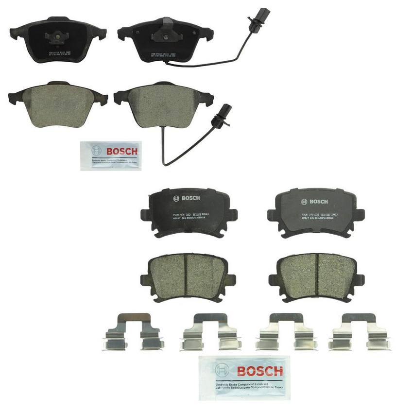 Audi Disc Brake Pad Set Kit – Front and Rear (Ceramic) 4F0698151D