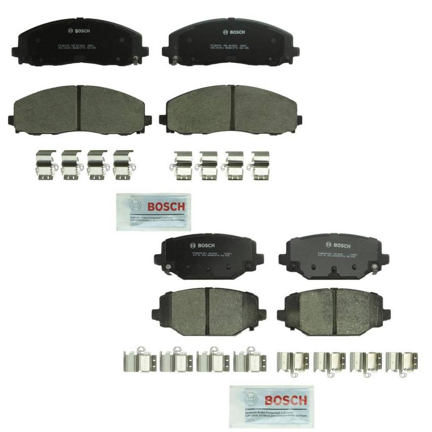 Volkswagen Disc Brake Pad Set Kit – Front and Rear (Ceramic) 68144163AA