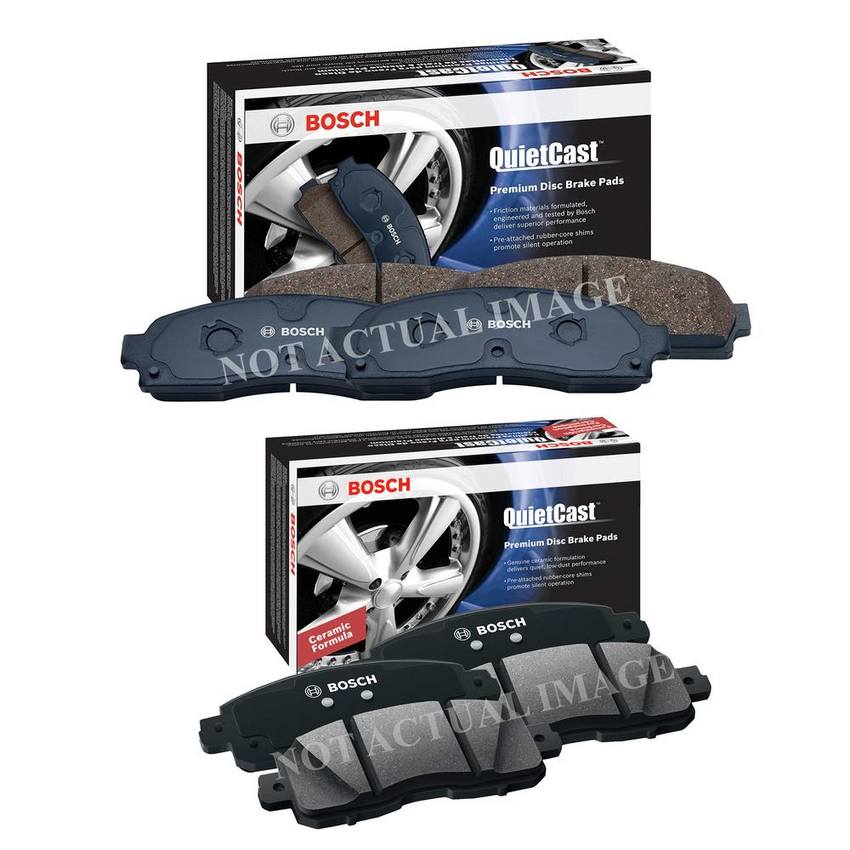 Volkswagen Disc Brake Pad Set Kit – Front and Rear (Ceramic) 3QF698151D