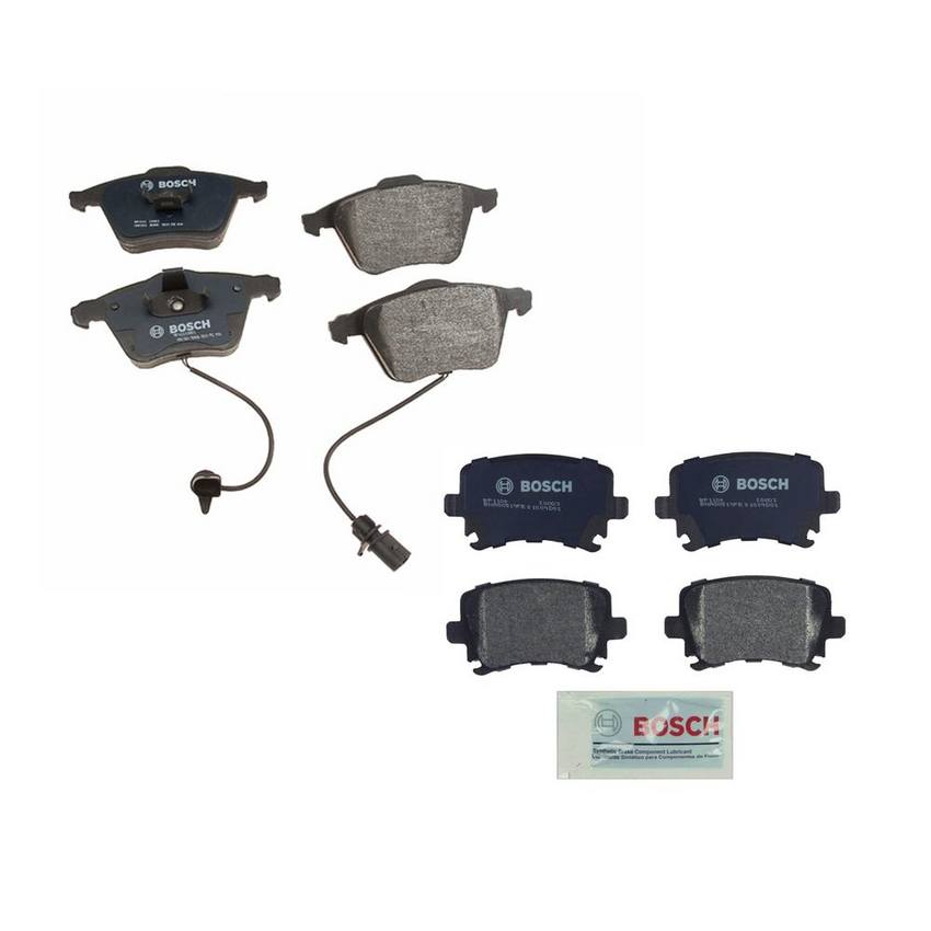 Audi Disc Brake Pad Set Kit – Front and Rear (Semi-Metallic) 8E0698151C