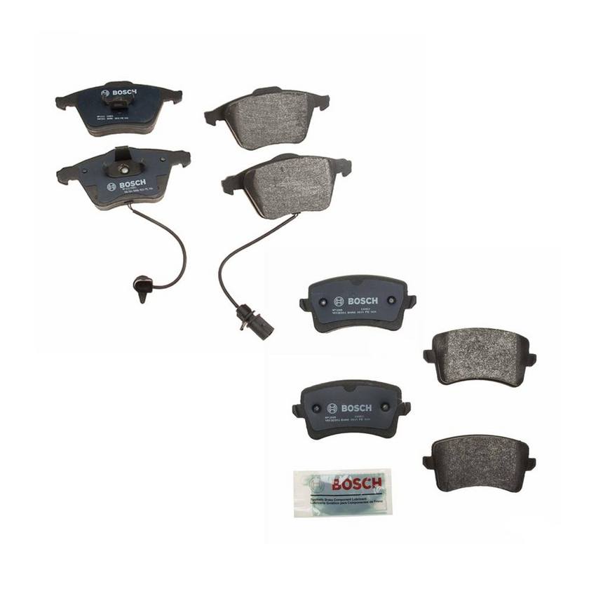 Audi Disc Brake Pad Set Kit – Front and Rear (Semi-Metallic) 8E0698151C