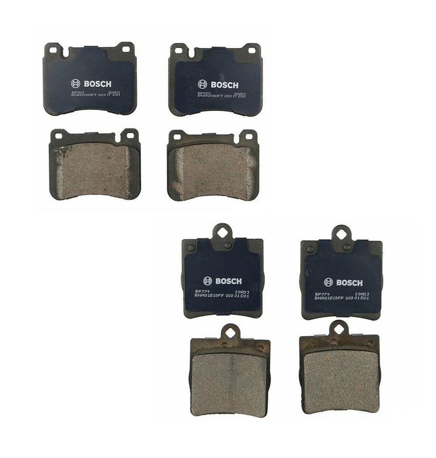 Mercedes-Benz Disc Brake Pad Set Kit – Front and Rear (Semi-Metallic) 0044205120