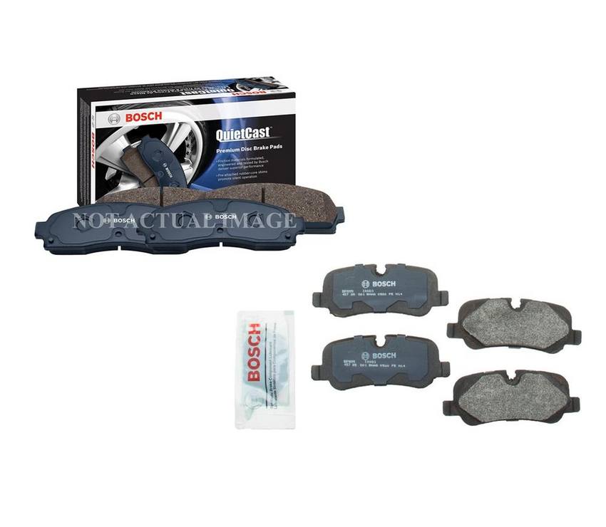 Audi Disc Brake Pad Set Kit – Front and Rear (Semi-Metallic) 4H0698151H