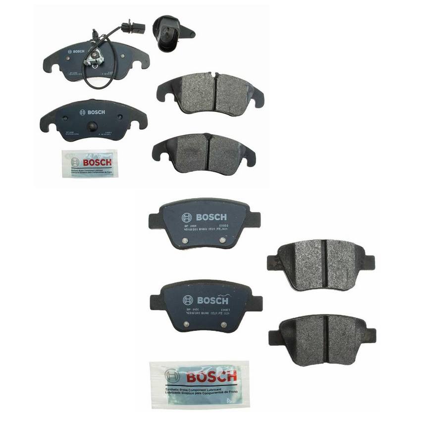 Audi Disc Brake Pad Set Kit – Front and Rear (Semi-Metallic) 4G0698151D