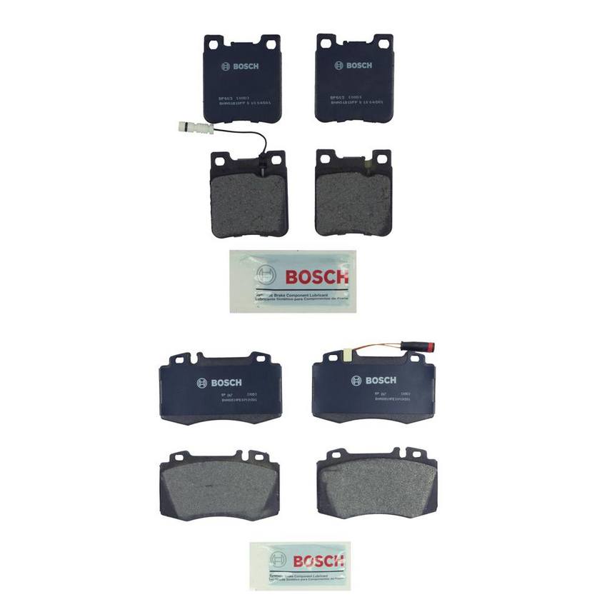 Mercedes-Benz Disc Brake Pad Set Kit – Front and Rear (Semi-Metallic) 0034208920