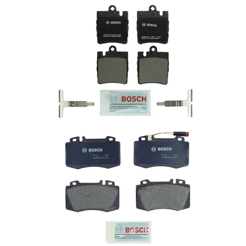 Mercedes-Benz Disc Brake Pad Set Kit – Front and Rear (Semi-Metallic) 0034208920