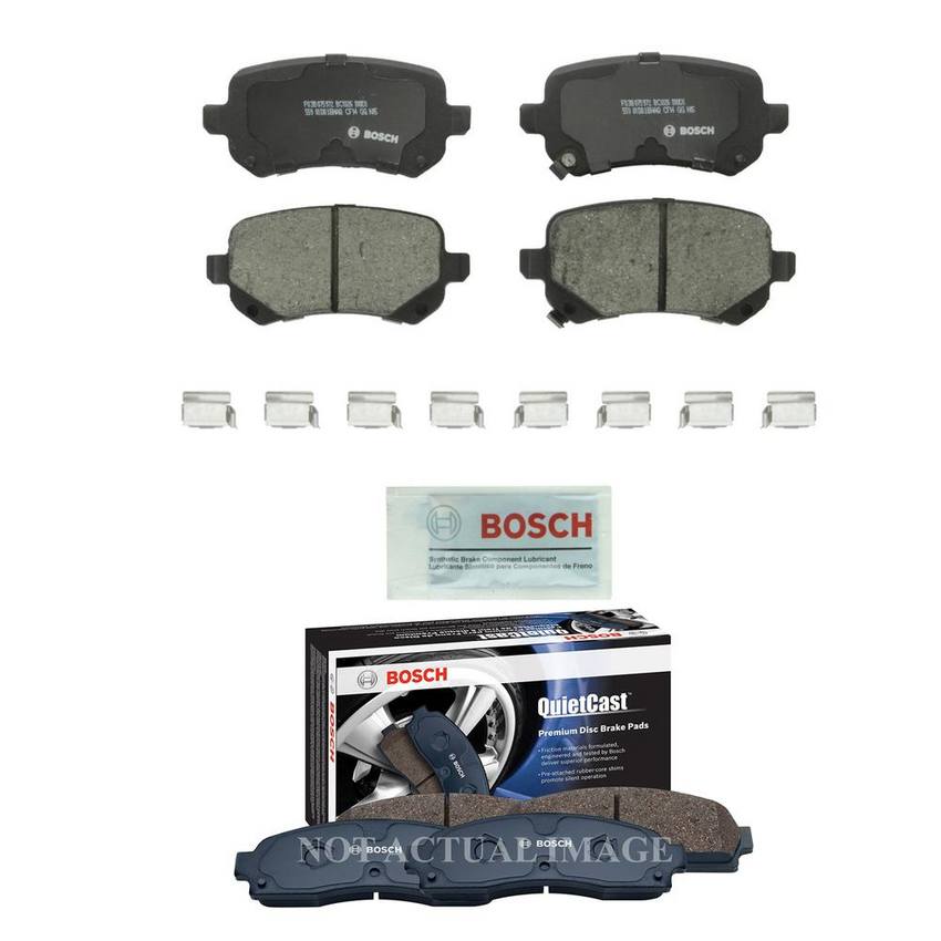 Volkswagen Disc Brake Pad Set Kit – Front and Rear (Ceramic) 68029264AA