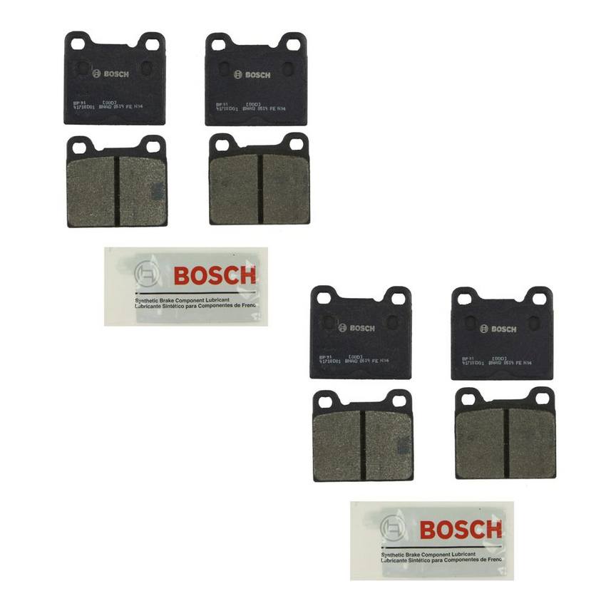 Porsche Disc Brake Pad Set Kit – Front and Rear (Semi-Metallic) 91435190501