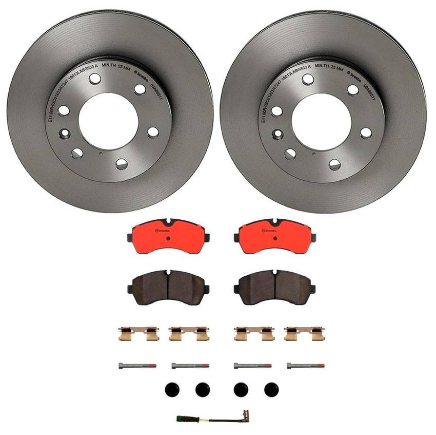 Mercedes Brakes Kit – Brembo Pads and Rotors Front (300mm) (Ceramic) – Brembo 4194865KIT