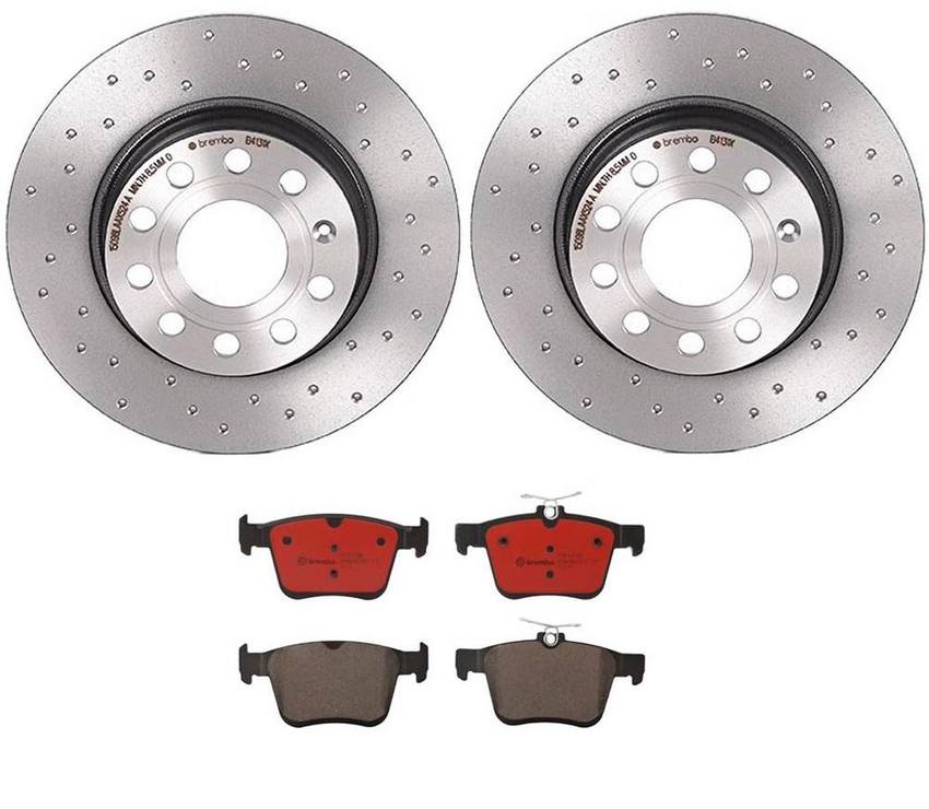 Audi Brembo Brake Kit – Pads and Rotors Rear (272mm) (Ceramic) 8V0698451F – Brembo 4194929KIT