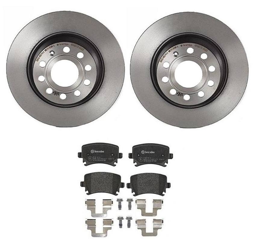 Brembo Brakes Kit – Pads and Rotors Rear (282mm) (Low-Met)