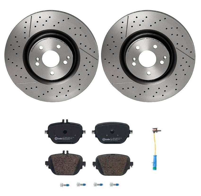 Mercedes Brembo Brakes Kit – Pads and Rotors Rear (360mm) (Low-Met) 1695401617 – Brembo 4194960KIT