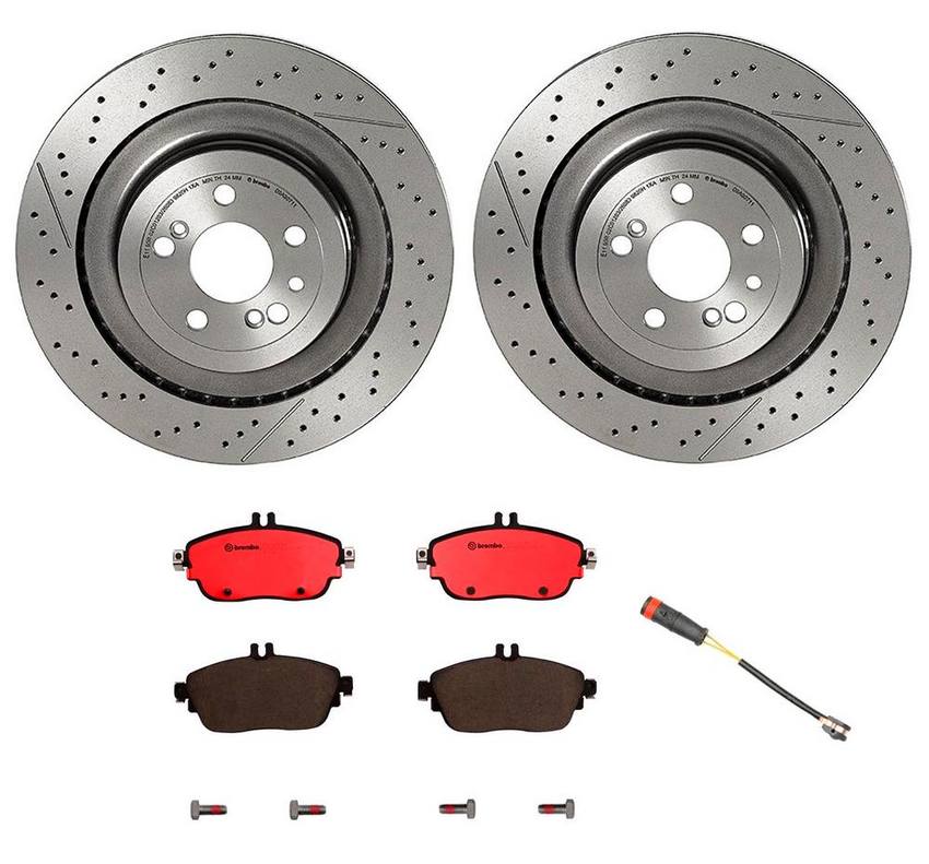 Mercedes Brembo Brakes Kit – Pads and Rotors Rear (360mm) (Ceramic) 1974230112 – Brembo 4195056KIT