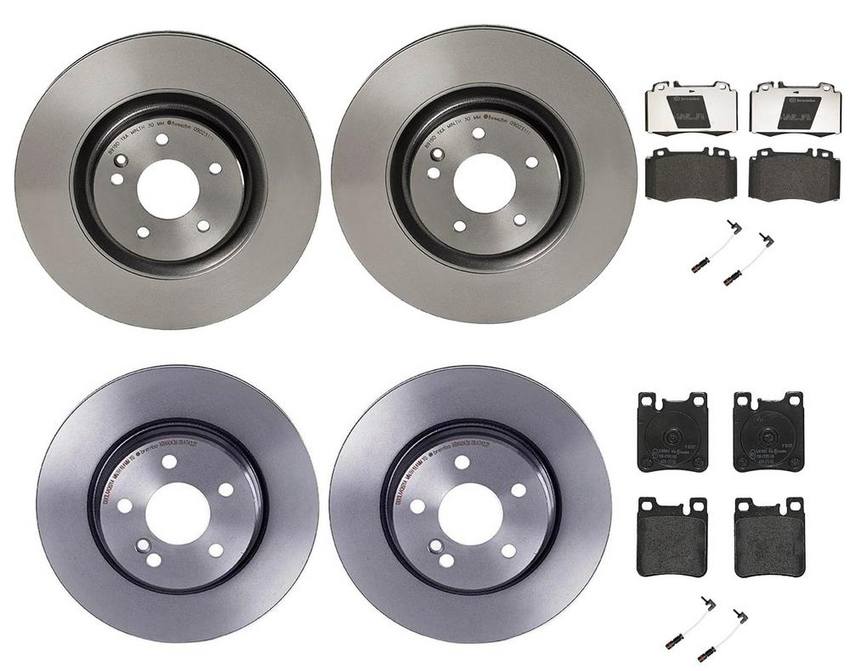 Brembo Brake Pads and Rotors Kit – Front and Rear (334mm/300mm) (Low-Met)