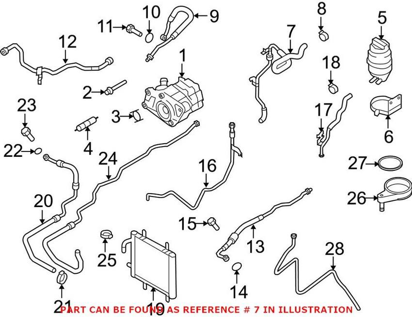 Audi Power Steering Reservoir Hose 420422843G