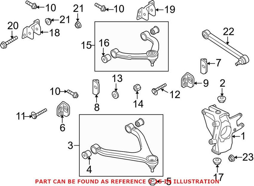 Audi Suspension Control Arm – Rear Driver Side Upper 420505323D