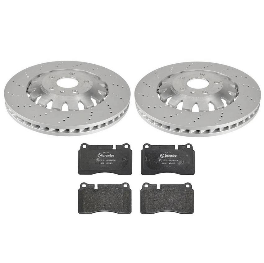 Audi Brake Pad and Rotor Kit – Front (370mm) (Low-Met) 8J0615301K